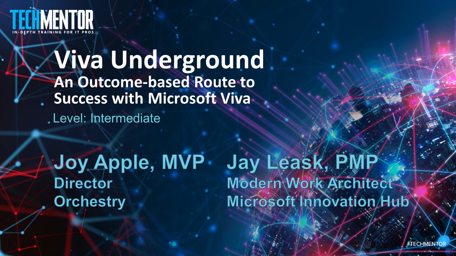 Viva Underground cover slide from TechMentor 2024 at Microsoft HQ